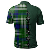Clan Blackadder Tartan Polo Shirt - Lion Rampant And Celtic Thistle Style ZF35 Blackadder Tartan Tartan Polo